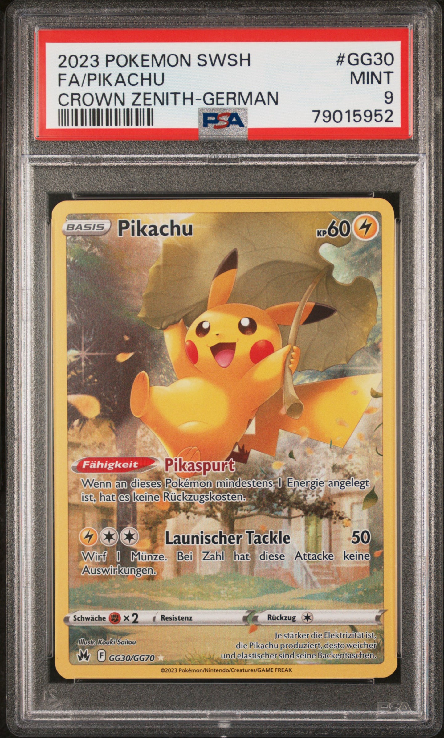 Zenit der Könige Pikachu GG30 PSA 9